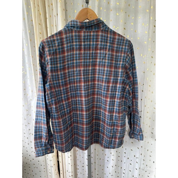 Woolrich Women's 100% Cotton Bluebell Flannel Plaid Button Down Collar Shirt M - Picture 4 of 7